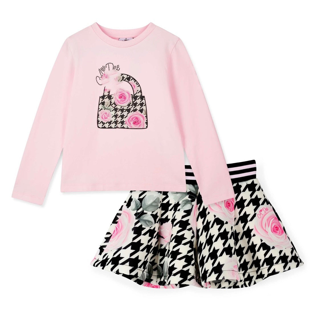 PRE ORDER - Adee Amy houndstooth print short set