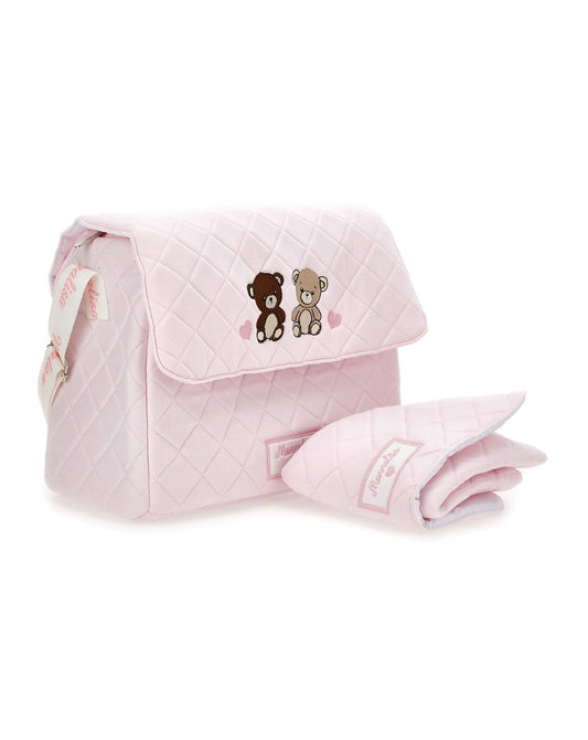 monnalisa pink teddy changing bag