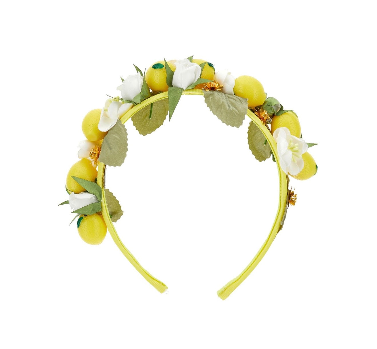PRE ORDER - monnalisa yellow lemons headband