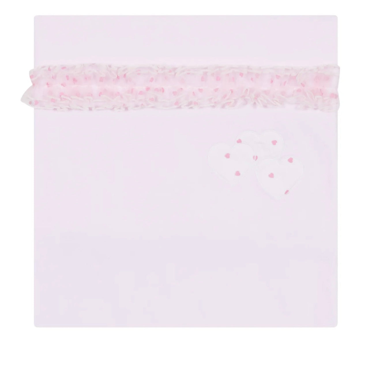 Deolinda pink tulle heart blanket