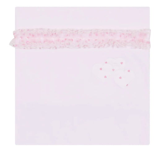 Deolinda pink tulle heart blanket