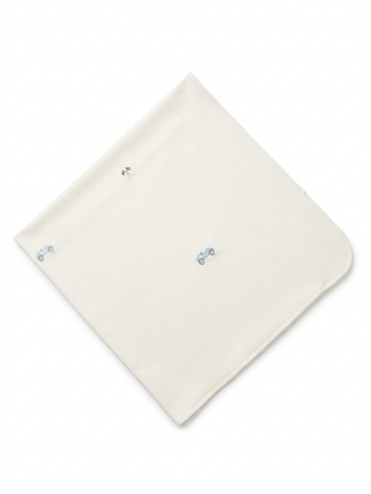 Adriana Mae circuit embroidered blanket