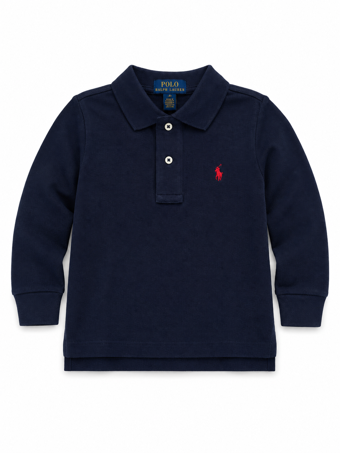 Ralph Lauren navy blue logo long sleeve polo