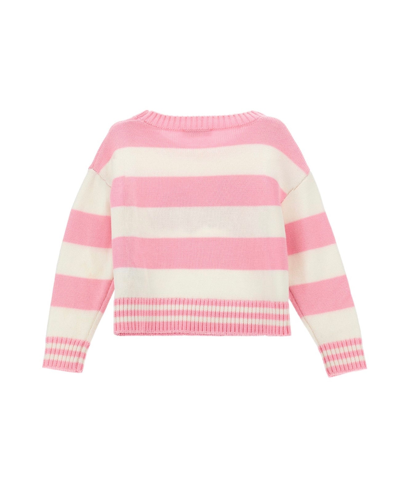 Monnalisa pink & white stripe Barbie jumper