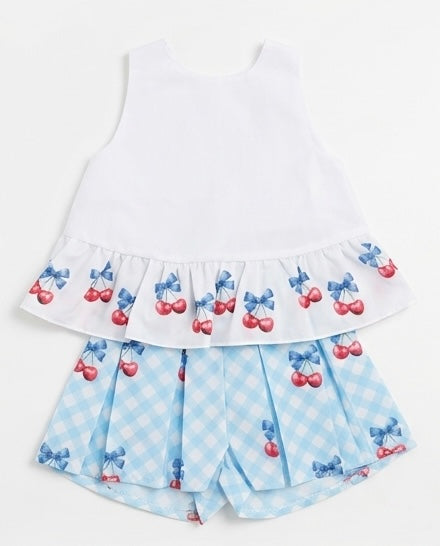 Fofettes red & blue cherry short set