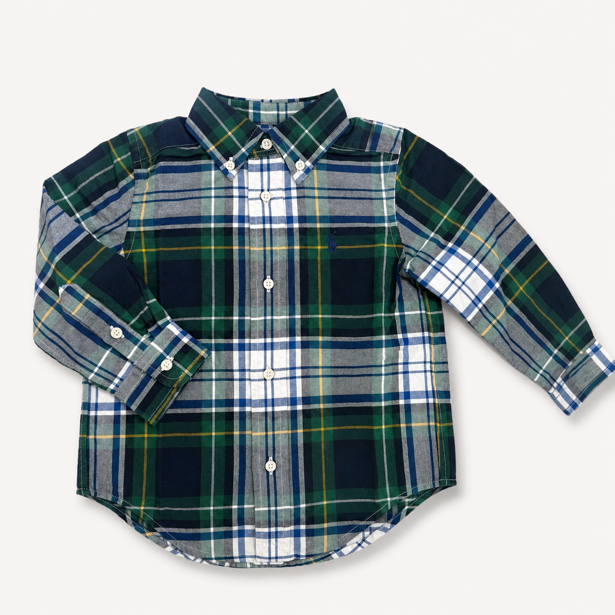 Ralph Lauren green & blue check shirt