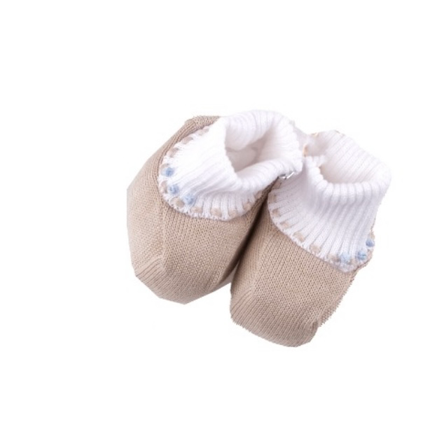 Bimbalo beige knitted booties