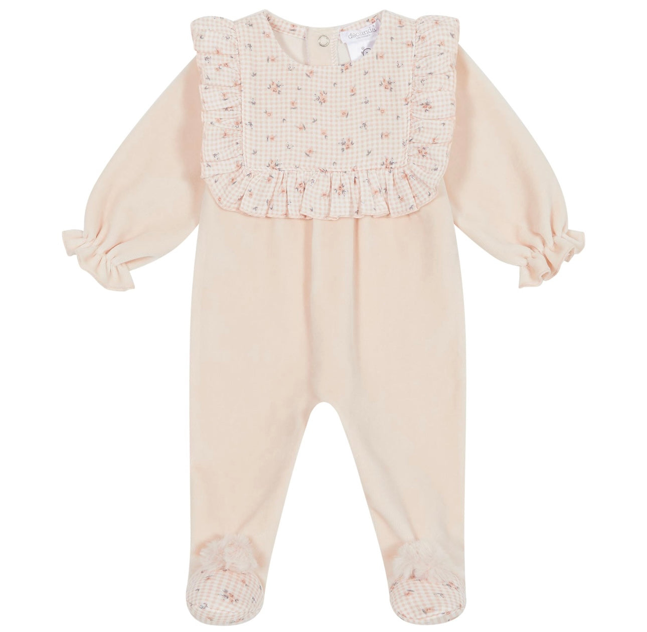 Deolinda girls pink floral babygrow