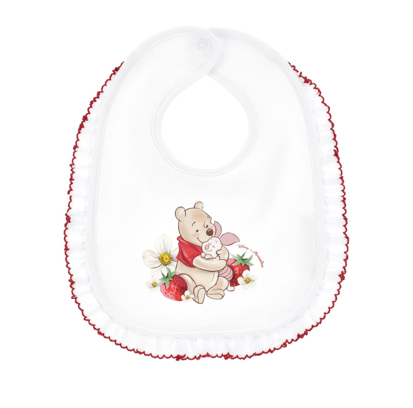 PRE ORDER - monnalisa Winnie the Pooh strawberry bib