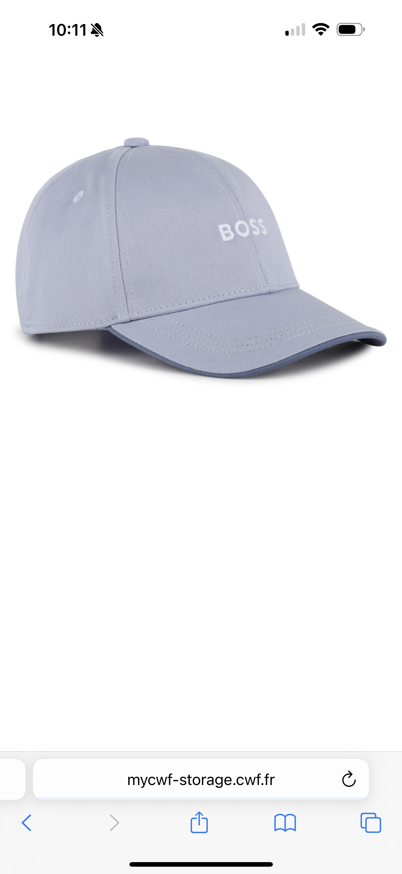 Boss pale blue logo cap