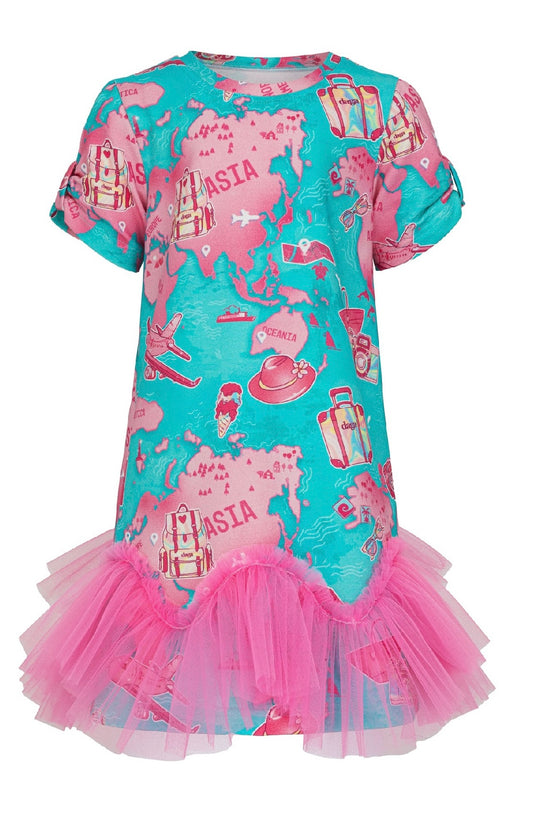 Daga Sugar trip printed tulle dress