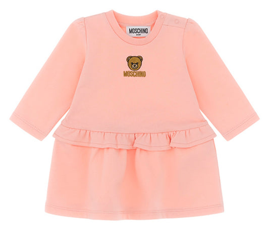 Moschino sugar rose teddy bear frilled jumper dress