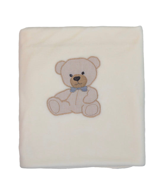 Baby Gi ivory velour teddy blanket