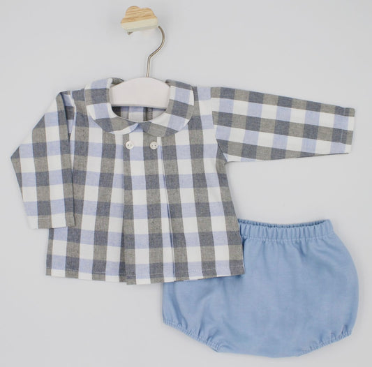 Rapife blue & grey shirt set