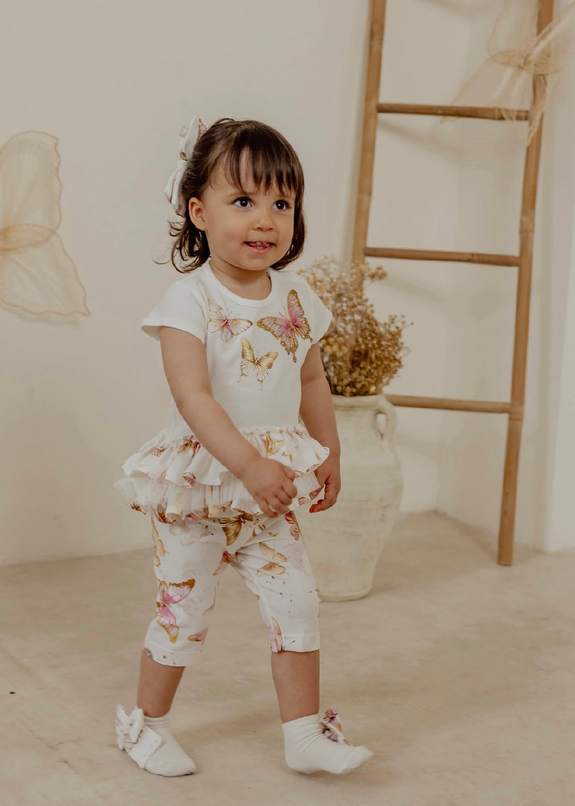 Daga twinkle flight butterfly tulle legging set