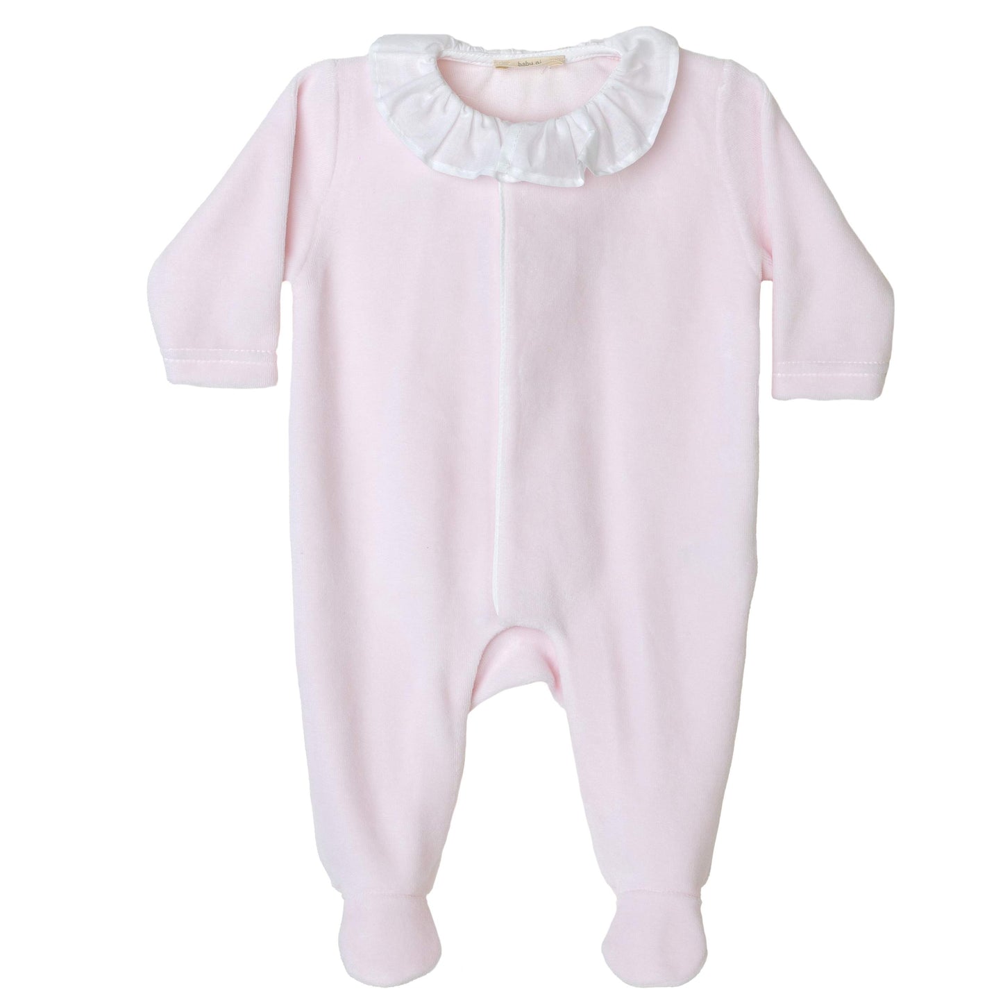 Baby gi pink velour angel wing babygow