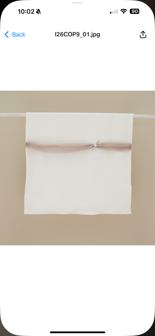 PRE ORDER - ninnaoh beige sash lace blanket