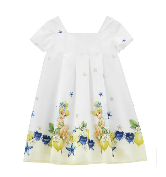 PRE ORDER - monnalisa tinkerbell cotton lemons summer dress