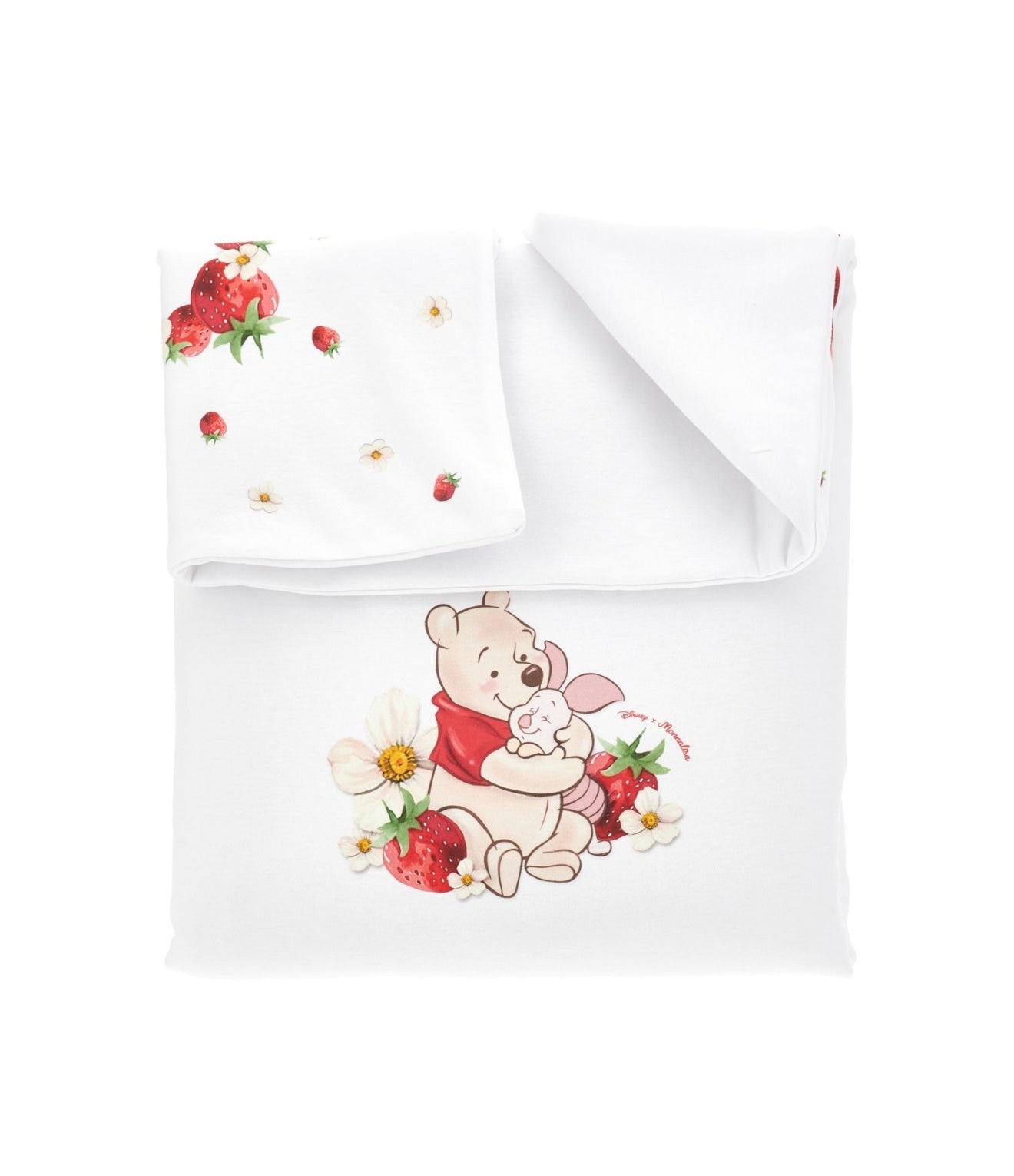 PRE ORDER - monnalisa white Winnie the Pooh strawberry blanket
