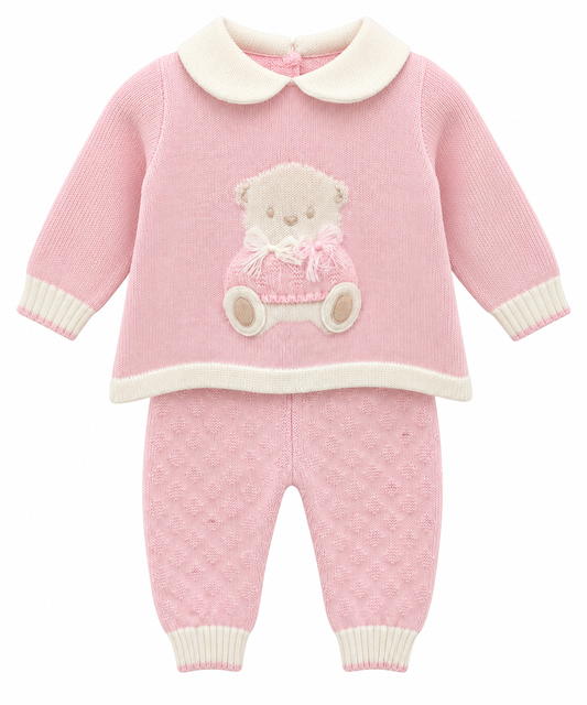 Bimbalo baby pink teddy legging set