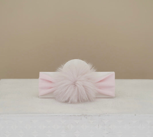 PRE ORDER - Ninnaoh pink Pom-pom headband