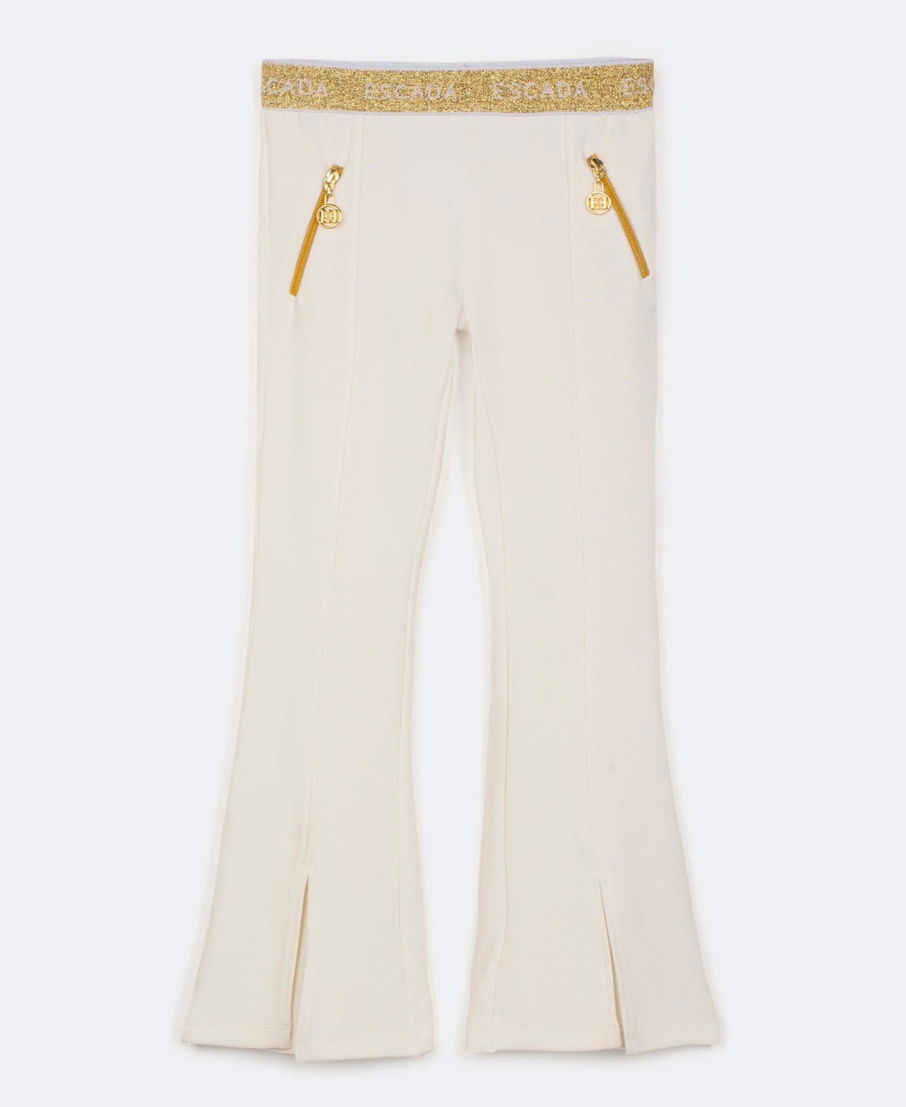 PRE ORDER - Escada cream logo t-shirt & flare trouser set