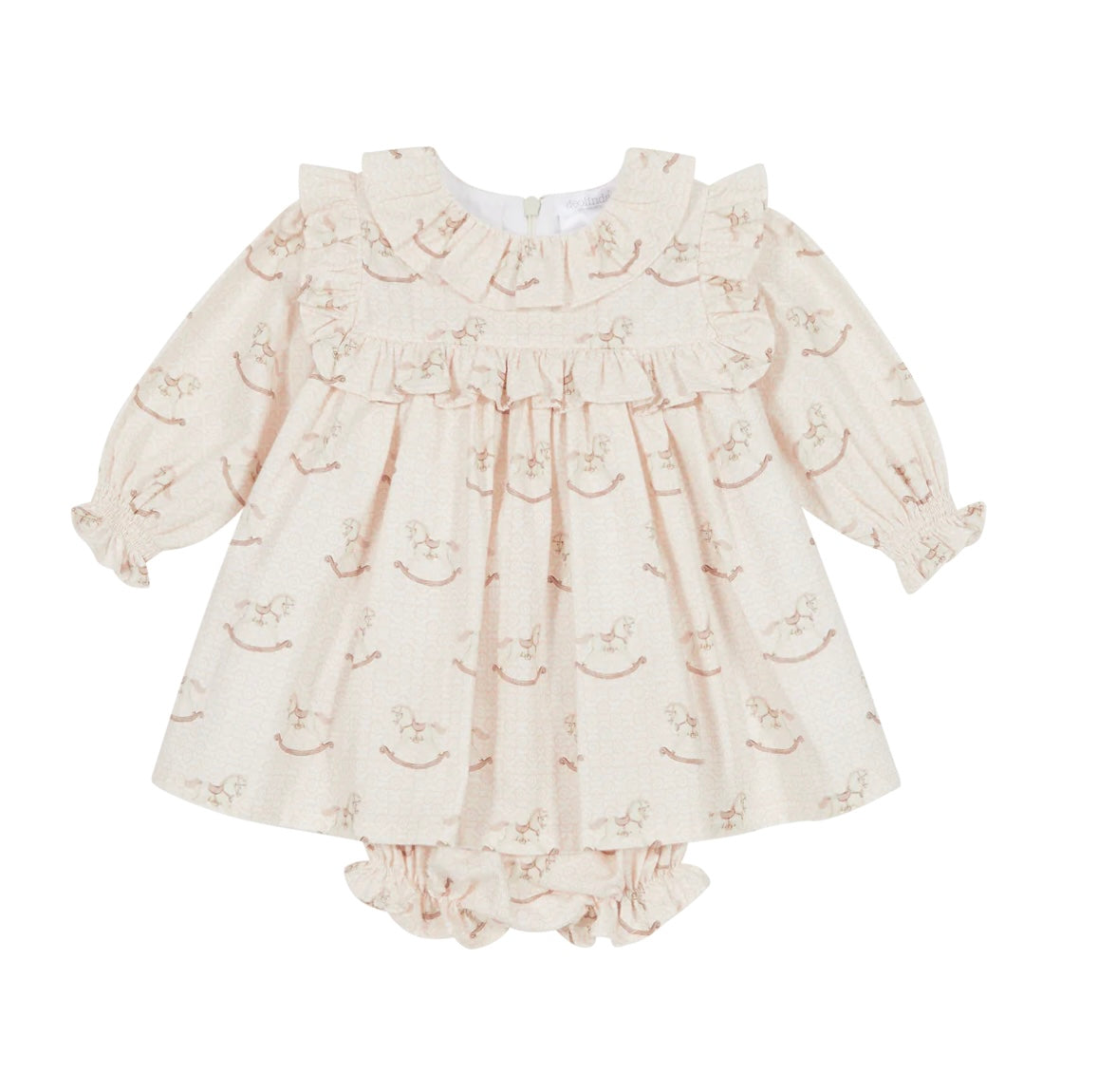 Deolinda pink rocking horse dress set