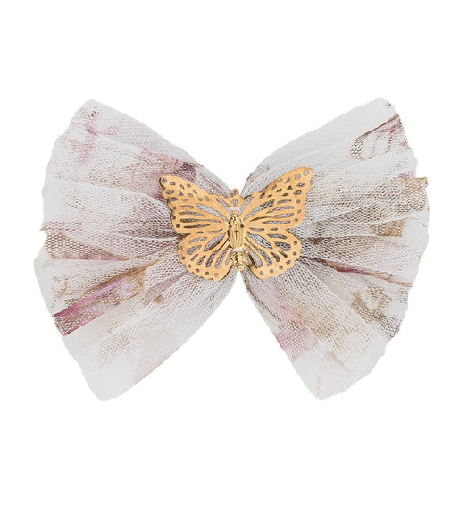Daga twinkle flight butterfly tulle bow clip