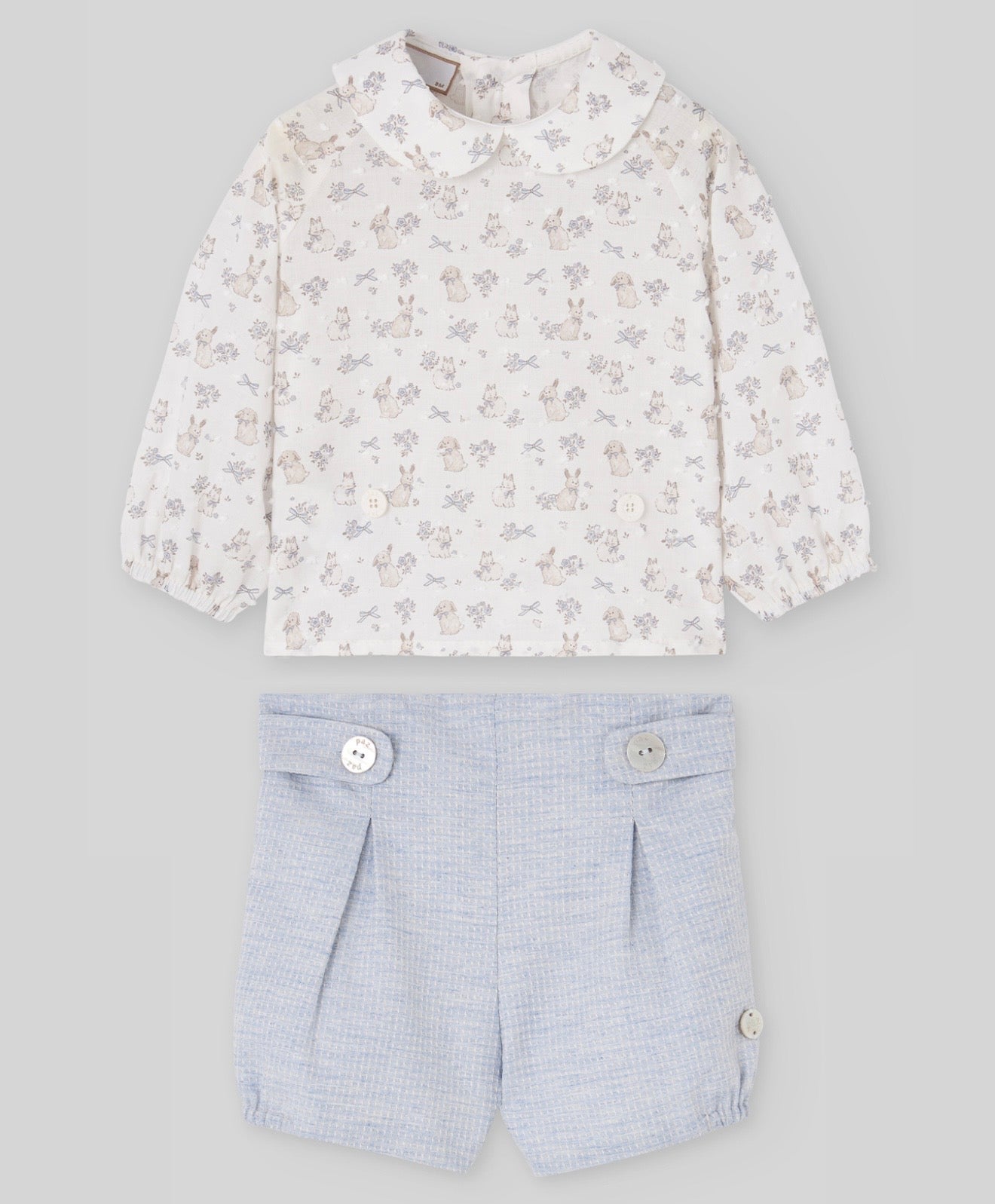 Paz Rodriguez blue bunny shirt & pant set