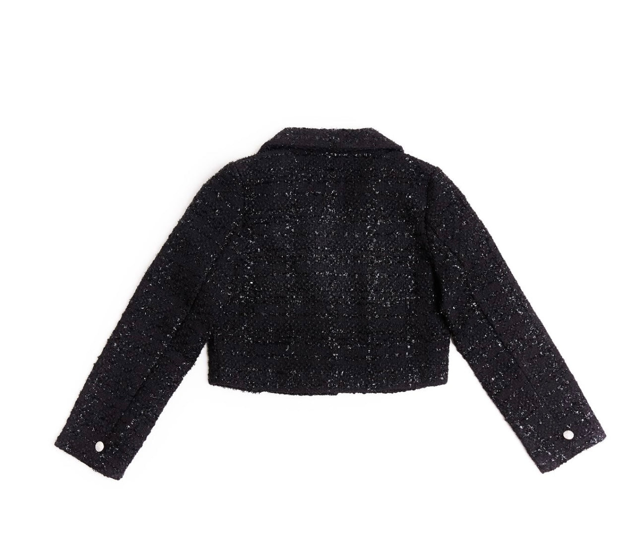 BCBG girls black tweed jacket & skirt set