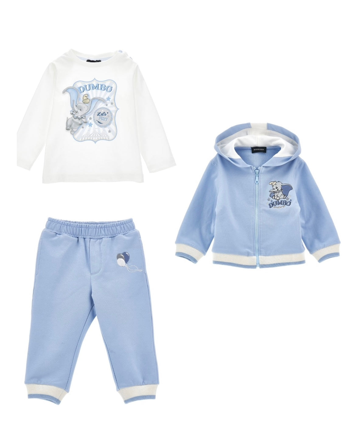 monnalisa blue dumbo 3 piece tracksuit