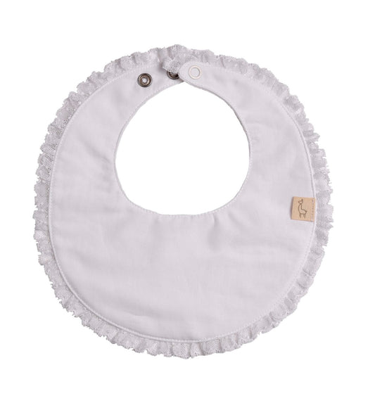 Baby Gi white lace bib