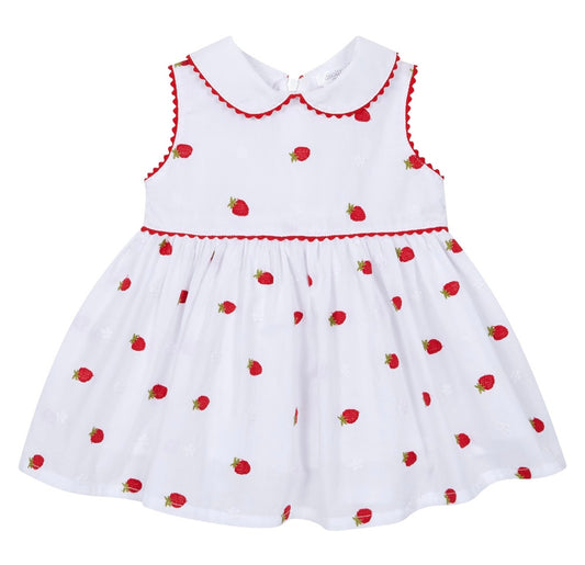 Deolinda strawberry collared dress