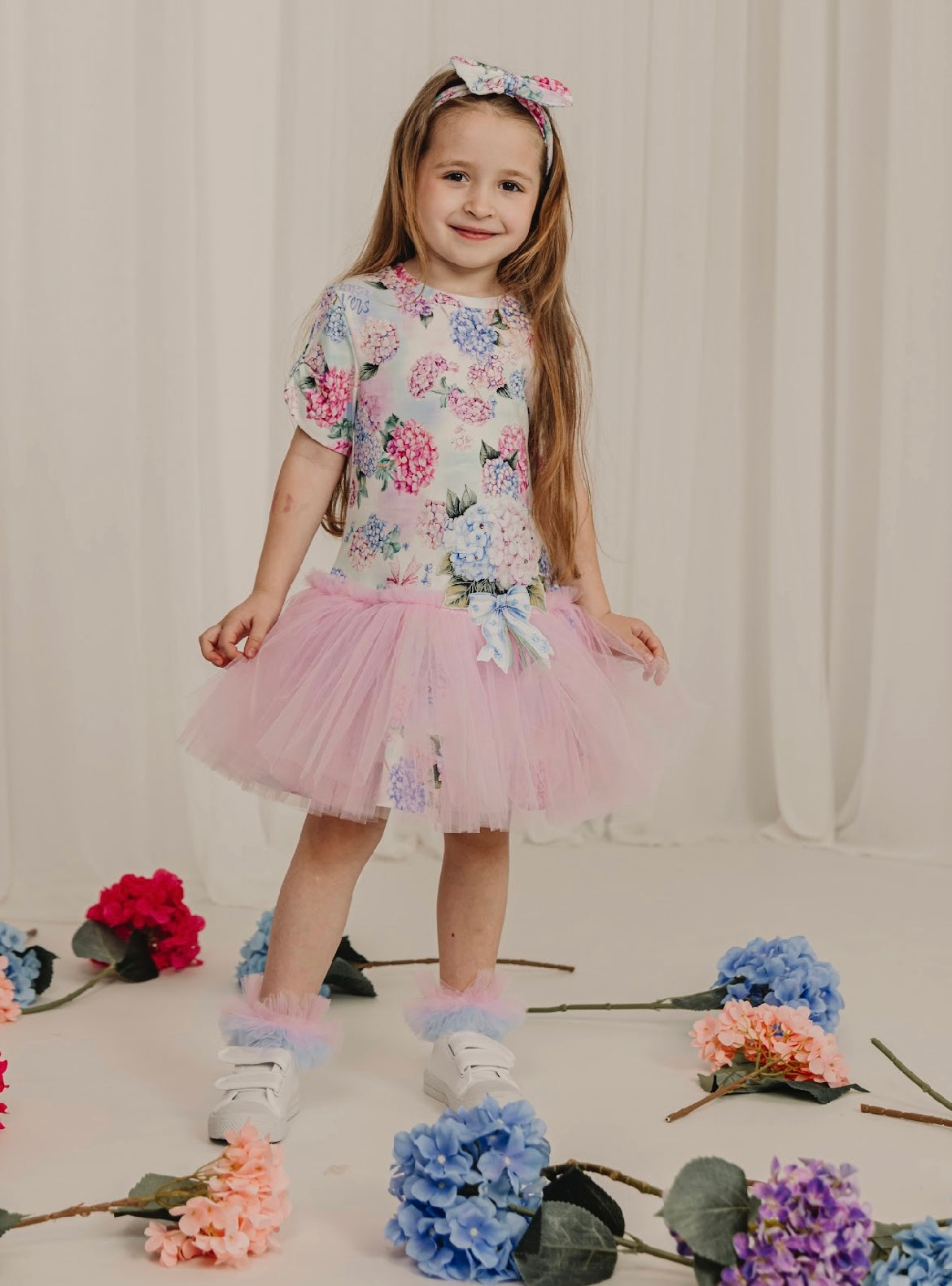 PRE ORDER - Daga pastel bloom floral tulle dress