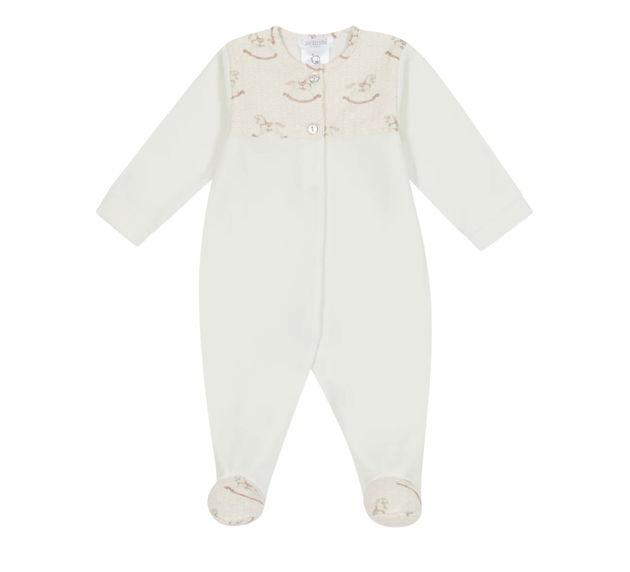 Deolinda pink rocking horse babygrow
