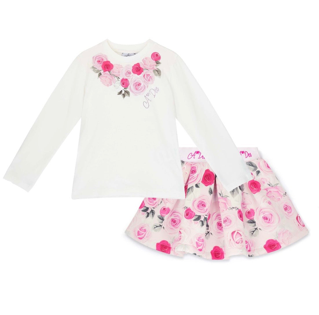 PRE ORDER - Adee Ariella roses skirt set