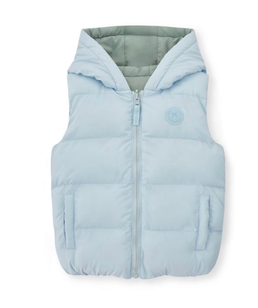 Mitch & son baby blue & sage green reversible bodywarmer