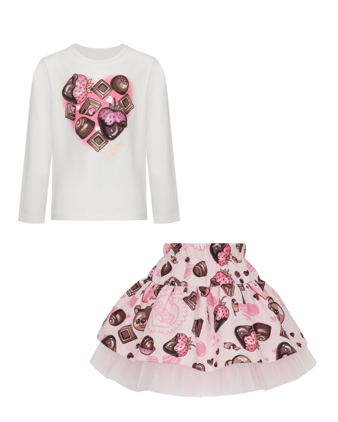 PRE ORDER - Daga ‘chocolate Teddy’ skirt set