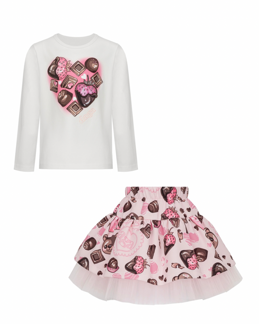 PRE ORDER - Daga ‘chocolate Teddy’ skirt set
