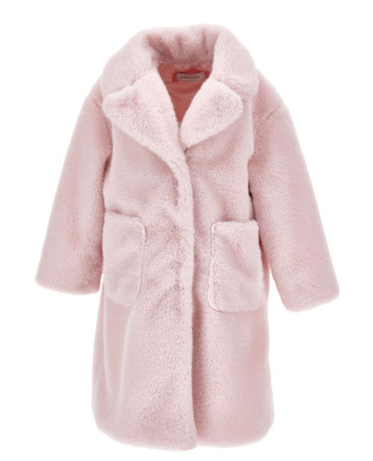 PRE ORDER - Monnalisa pale pink Teddy coat