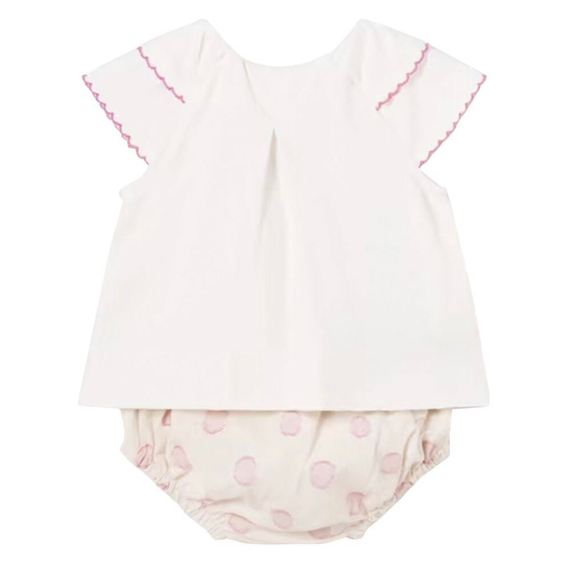 Mayoral girls white & pink teddy bear short set