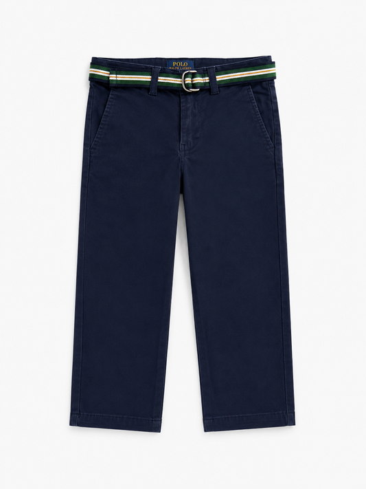 Ralph Lauren navy blue belted chino trousers