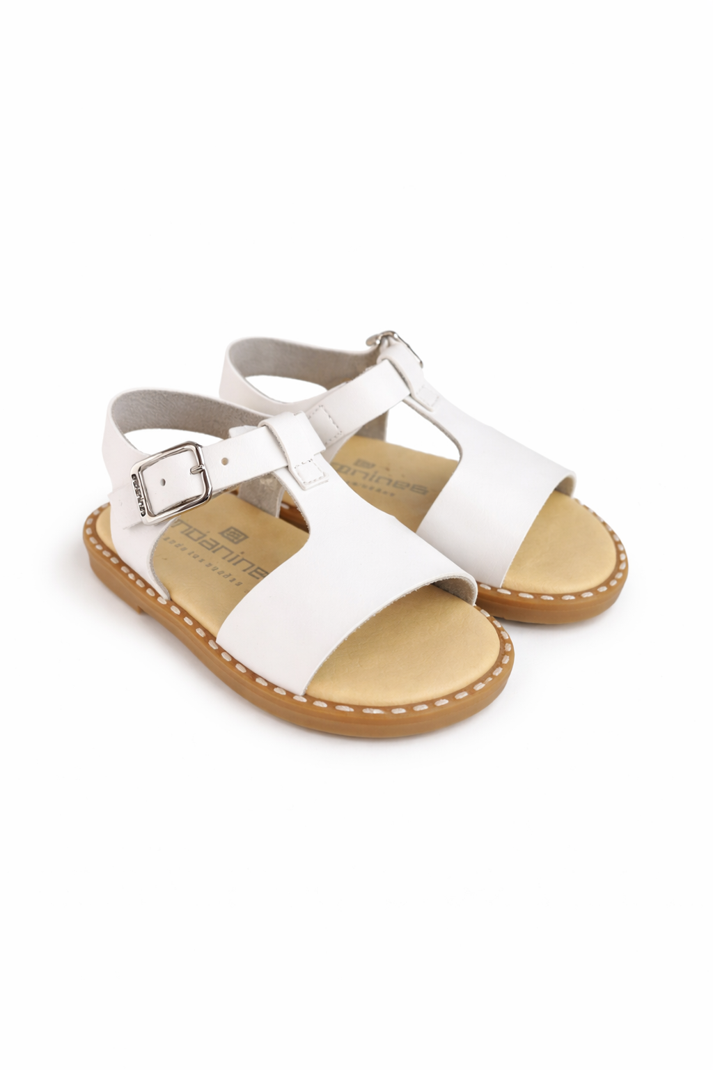 Andaniens white leather boys sandal