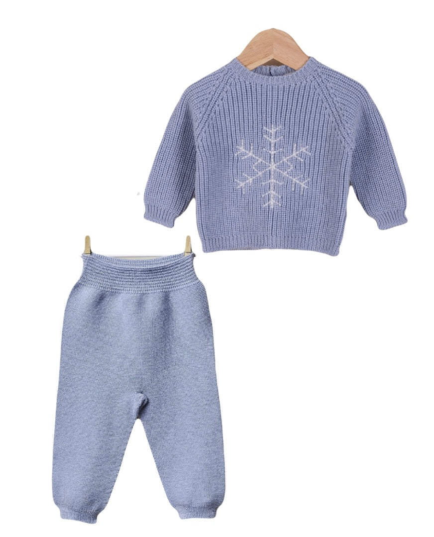 Wedoble blue snowflake legging set