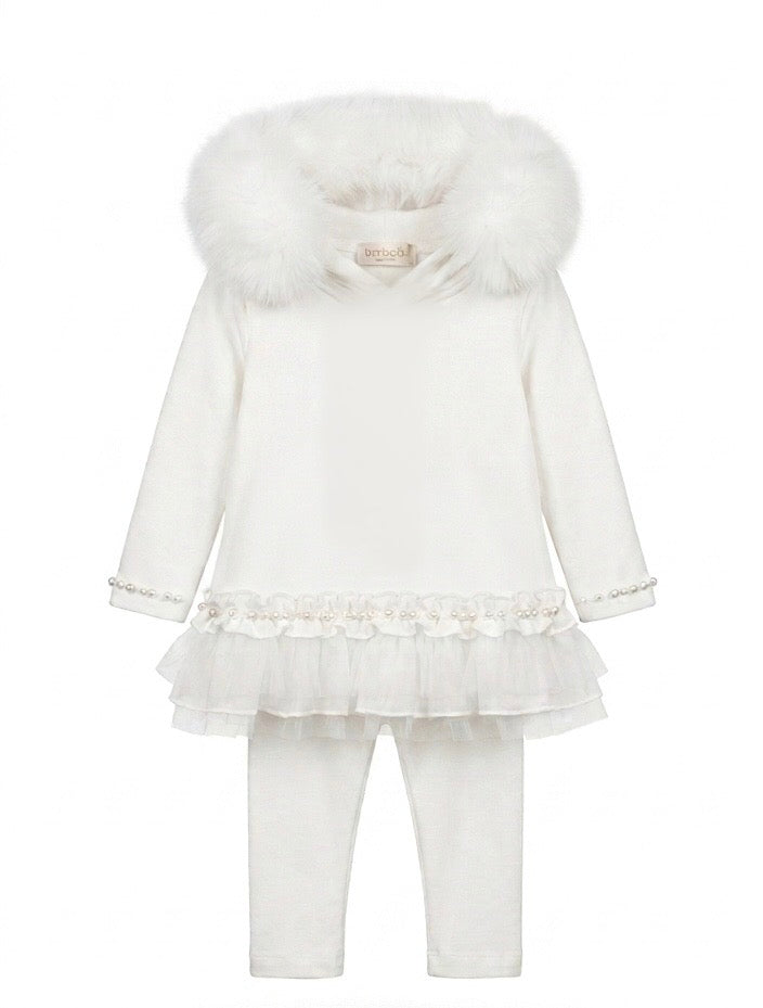 PRE ORDER - Bimbalo white pearl pur hoodied tracksuit