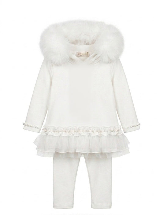 PRE ORDER - Bimbalo white pearl pur hoodied tracksuit