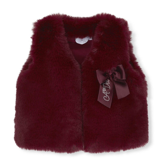 PRE ORDER - Adee Anna burgundy fur Gillet