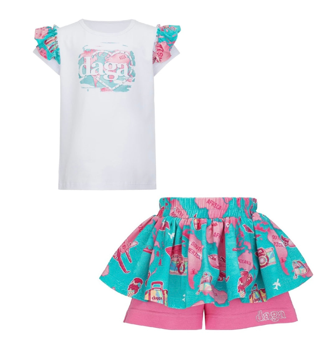 Daga sugar trip printed short set