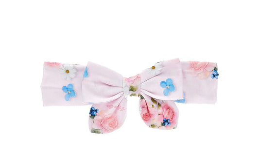 PRE ORDER - monnalisa pink floral headband