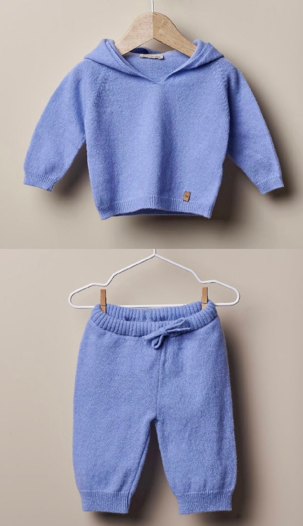 Wedoble blue wool tracksuit set